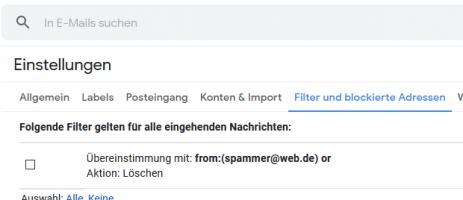 Schritt 4: Filter bearbeiten oder löschen