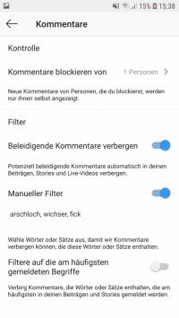 Schritt 4: Begriffe eingeben, die zur Blockierung füren