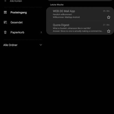 Schritt 1: Einstellungen in Samsung Mail öffnen