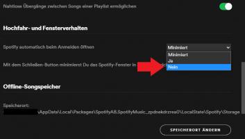 Schritt 2: Automatisches öffnen von Spotify ausschalten