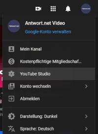 Schritt 1: YouTube Studio öffnen