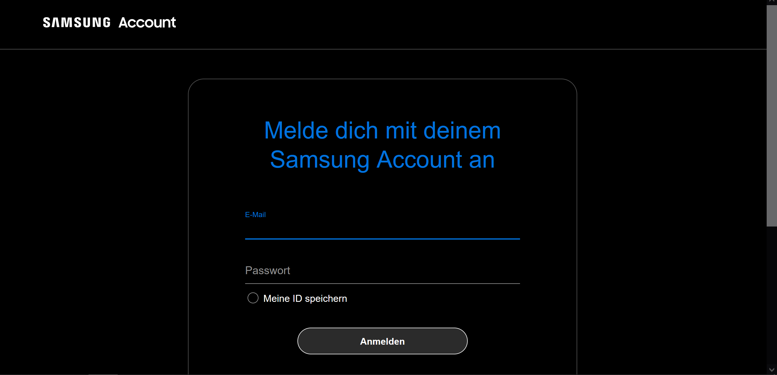 Schritt 1: Zum Samsung Konto anmelden